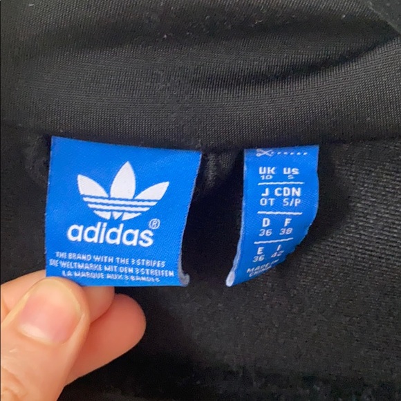 RARE Adidas Originals Black 3-stripe Zip Sweater - Picture 6 of 6